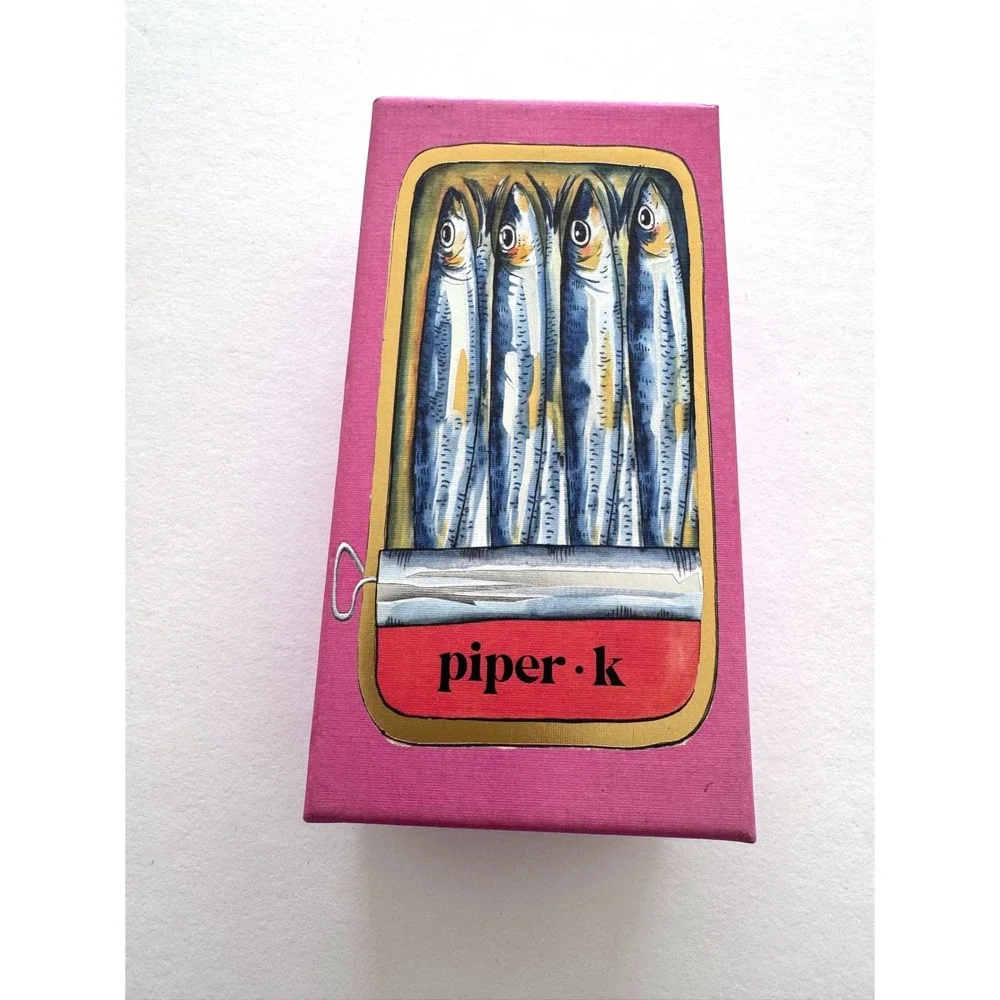 Piper K Sardine Key Chain Bag Charm Whimsical Retro Motel Style